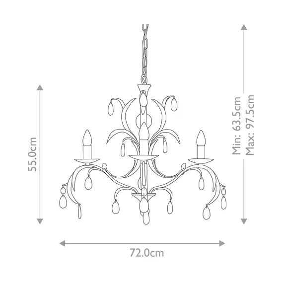 Люстра Elstead Lily LL3 ANT BRZ, изображение 6
