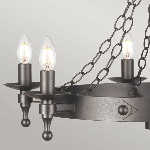 Люстра Elstead WARWICK WR6 GRAPHITE, изображение 3