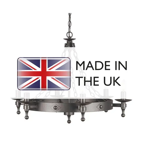 Люстра Elstead WARWICK WR6 GRAPHITE, изображение 2