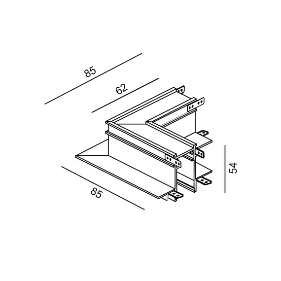 З'єднувач вбудований L-подібний LTX IN_LINE CORNER R HR 06.R90HR.WH, зображення 2