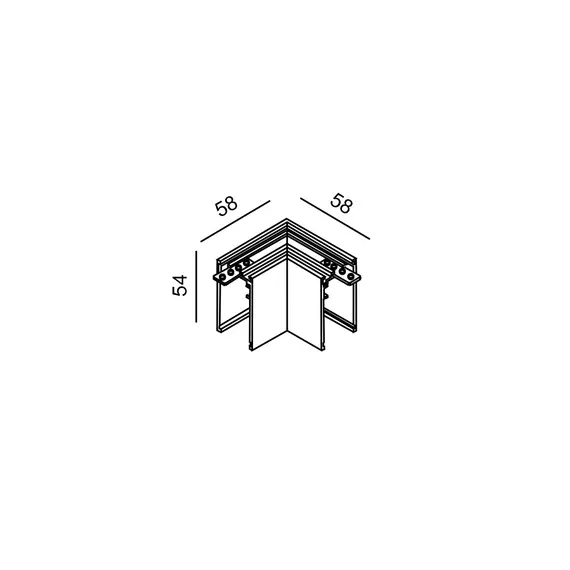 З'єднувач L-подібний LTX IN_LINE CORNER S HR 06.S90HR.BK, зображення 2