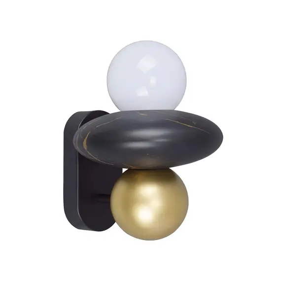Бра, настінний світильник Goldlux 344588 Marble E27 1x6W IP20 чорний