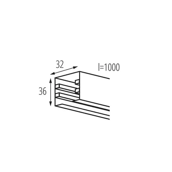 Шинопровід Kanlux TEAR N TR 1M-B (33231) 1м3 фази, зображення 2