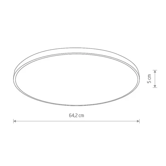 Світильник Nowodvorski 8185 Agnes round LED 1x64W 4000K 4800Lm IP44 Bl, зображення 2