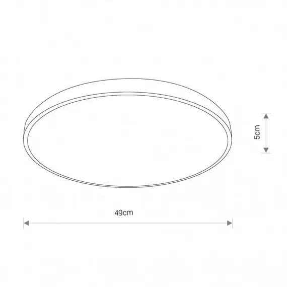 Светильник Nowodvorski 8205 Agnes round LED 1x32W 3000K 2100Lm IP44 Bl, изображение 2