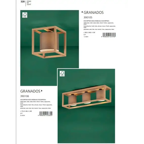 Стельовий світильник Eglo GRANADOS 390105, зображення 2
