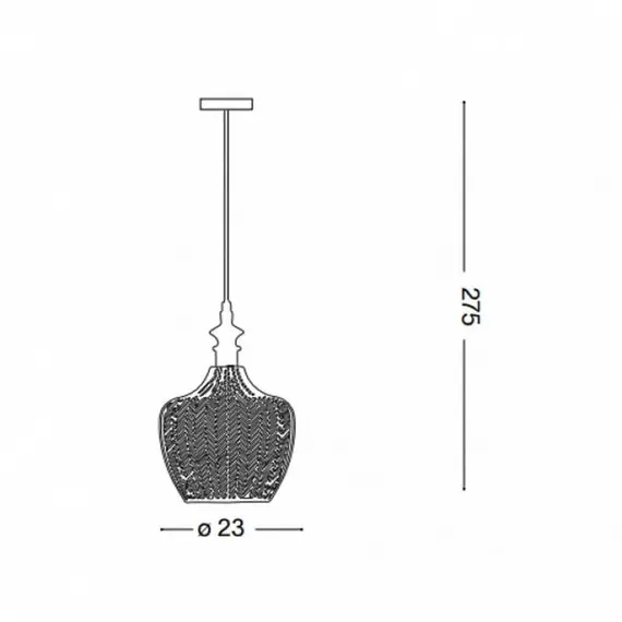 Підвісний світильник Ideal Lux LORD SP1 AMBRA 263656, зображення 2