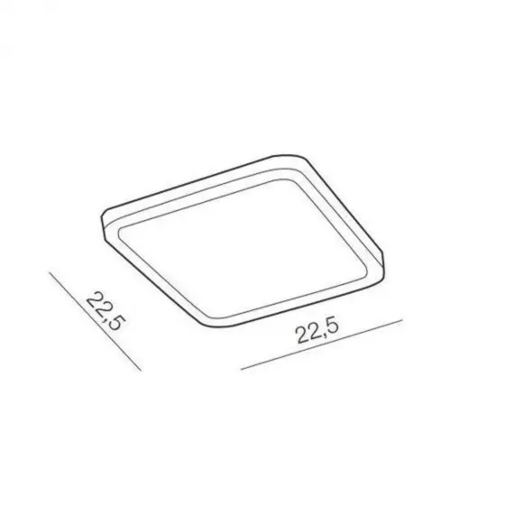 Точечный светильник Azzardo SLIM 22 SQUARE IP44 3000K AZ4169, изображение 2