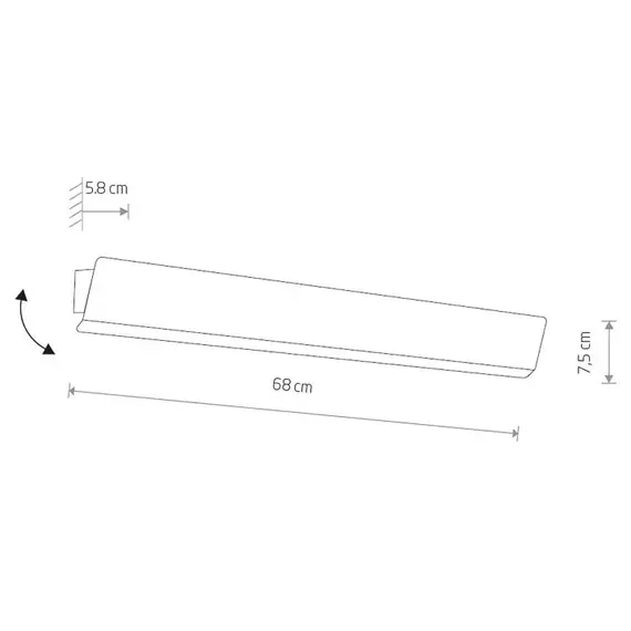 Світильник Nowodvorski 7550 Wing LED T8LED 1x11W 3000K 1700Lm IP20 Bl, зображення 2