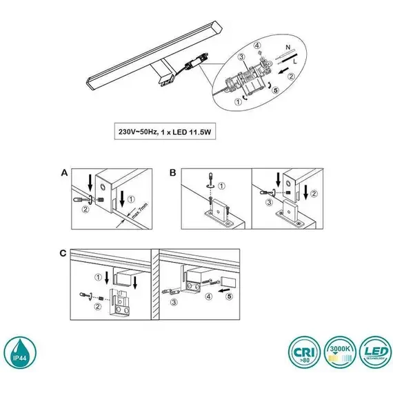 Підсвітка Trio LINO 284116006, зображення 7