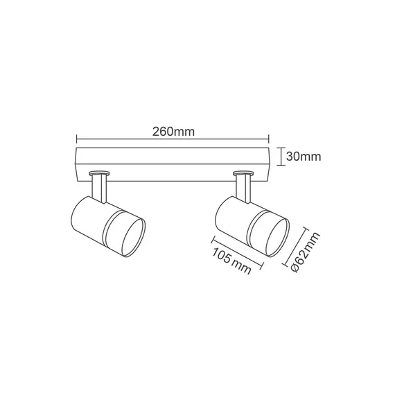 Поворотный светильник, спот Goldlux 337092 Verona LED 2x14 Вт 4000 К 1600 лм IP20, черный, изображение 4