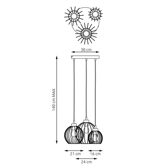 Подвесной светильник EMIBIG Lighting NANDO 1368/3PREM, изображение 6