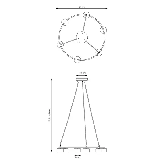 Подвесной светильник EMIBIG Lighting STARLIT 1373/6, изображение 5