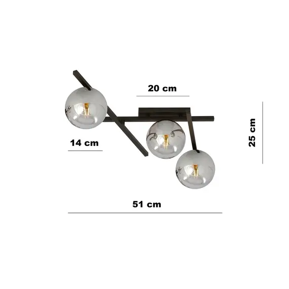 Стельовий світильник EMIBIG Lighting SMART 1104/3, зображення 5