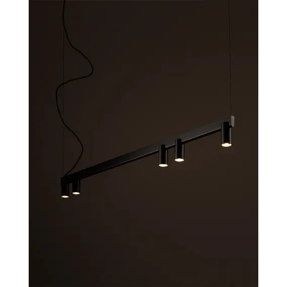 Люстра Nowodvorski 12406 Fourty Line LED 1200 GU10 R35+LED 5+2x10 Вт+7 Вт 3000 К 600 лм IP20 черная, изображение 2