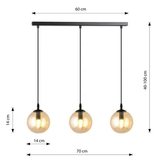 Підвісний світильник EMIBIG Lighting COSMO 713/3, зображення 9
