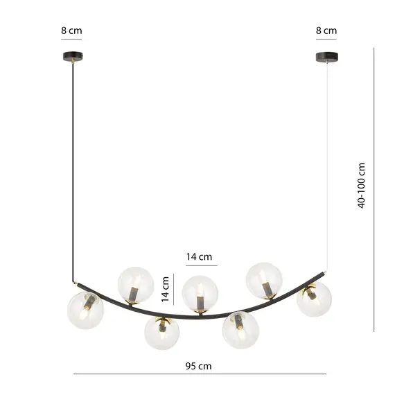 Підвісний світильник EMIBIG Lighting RITZ 1296/7, зображення 7