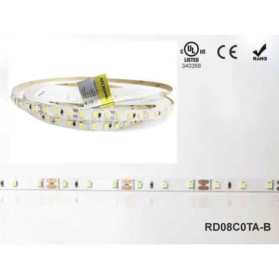 Светодиодная лента RISHANG 128-2835-24V-IP20 12 Вт 1549 лм 6500 К 5 м (RD00C8TC-A-W), изображение 2