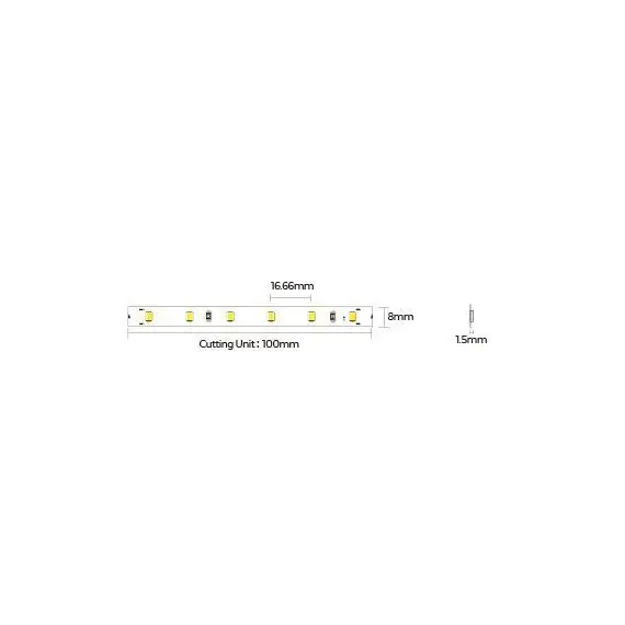 LED стрічка COLORS 60-2835-24V-IP20 4,4W 480Lm 3000K 5м (DJ60-24V-8mm-WW), зображення 2