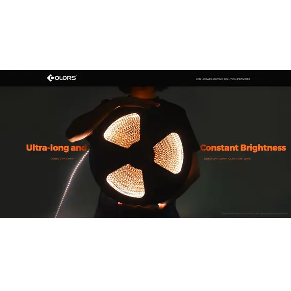 LED стрічка COLORS 120-2835-24V-IP20 8.7W 3000K 20м (DS8120-24V-12mm-WW), зображення 5