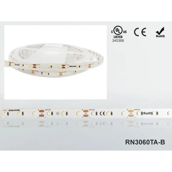 Светодиодная лента RISHANG 60-2835-12V-IP67 5,5 Вт 400 лм 2700 К 5 м (RN3060TC-B-SW), изображение 2