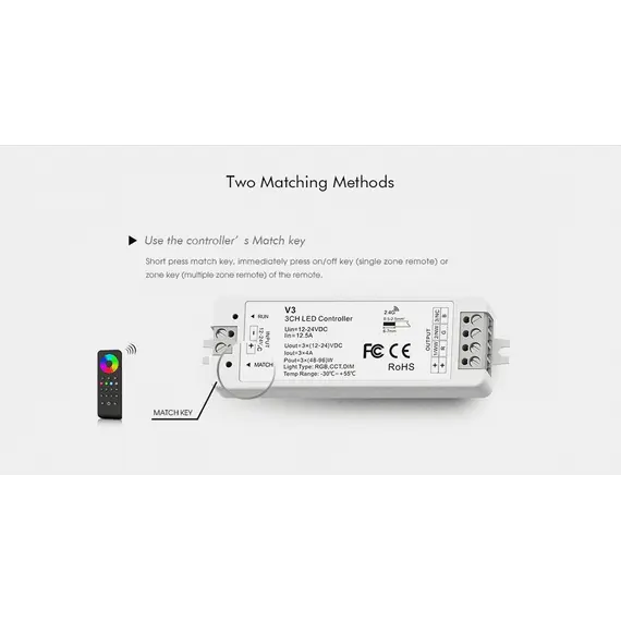 LED-контролер RGB DEYA 12-24VDC, 4A*3CH (V3), зображення 6