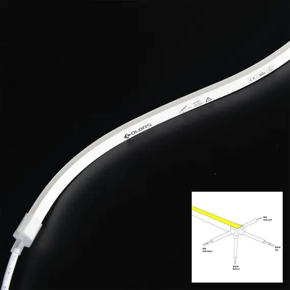 Гнучкий неон COLORS 24V IP65 7,2W 240Lm 2300K 5м (NMS0410-LW), зображення 3