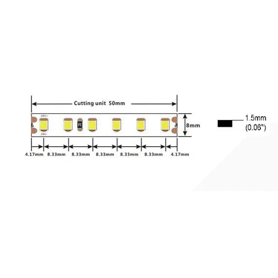 LED стрічка COLORS 120-2835-24V-IP67 8.4W 1010Lm 1900K 5м (D8120-24V-8mm-IP67-GW), зображення 2