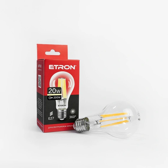 LED лампа ETRON Filament 1-EFP-101 A65 20W 3000K E27