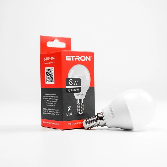 LED лампа ETRON Light 1-ELP-044 G45 8W 4200K 220V E14