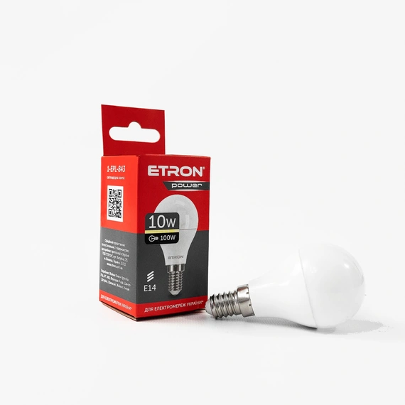 LED лампа ETRON Power Light 1-EPL-843 G45 10W 3000K 220V E14