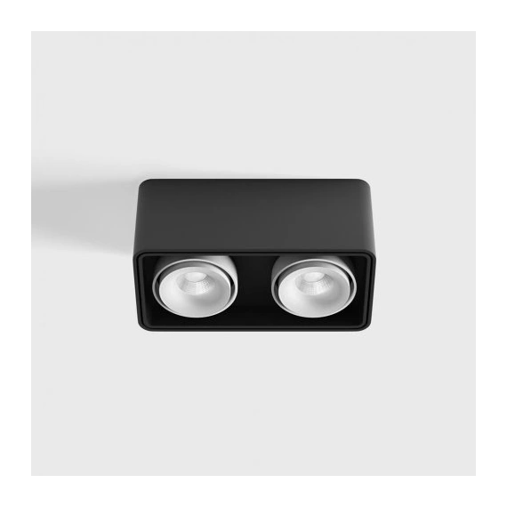 Накладний світильник LTX BOX 2 LED 2x10W, 3000K (02.8040.20.830.BK/WH)