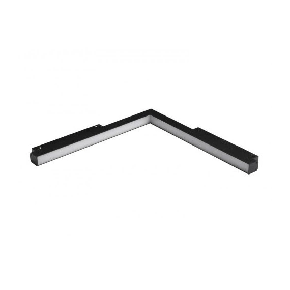 Магнитный трековый светильник AZzardo SAGA TRACK MAGNETIC CORNER B 24W MILKY120 4000K BK AZ4619