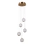 Люстра Italux PND-34362-5-HBR-OPAL Ganti Led 5x12W 3000K 1300Lm IP20 Gold