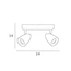 Спот Italux SPL-36748-2-WH-GD Tino GU10 2x10W IP20 Wh, изображение 2