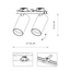 Спот Nowodvorski 7745 Mono surface GU10 2x10W IP20 Bl, зображення 2