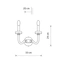 Бра Nowodvorski 8155 Hampton Е14 2x40W IP20 Chrom, изображение 4