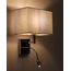 Бра, настінний світильник Nowodvorski 11793 Hotel Mood E27+LED 2x10W+2.2W 4000K IP20 сірий, зображення 3