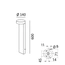 Bard4. D140mm, H600mm, 18W LED, 120º, 2700K, IP 65, графіт (08.5004.18.927.GR), изображение 2