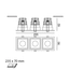 CELL 3, L255mm, W90mm, H82mm, LED 3 x 9W, 3000К, білий/чорний (01.20F3.30.930.BK), зображення 2