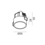 INVISIBLE MINI OUT, D55mm, H58mm, LED 6.3W, 2700K, білий/латунь (01.2203.7.927.WH/BR), изображение 2