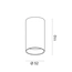 TUB M S 110, D52mm, H110mm, LED 9W, 4000К, білий (02.0511.9.940.WH), изображение 2