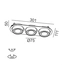 SOL IN MINI X3, L301mm, W111mm, H50mm, LED 3x7W, 4000K, білий/латунь (01.7523.21.940.WH/BR), изображение 2