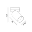 IN_LINE TUB MA 90, D52, H90mm, LED 10.8W, 4000К, хром/чорний (06.0591.14.940.CR/BK), изображение 2