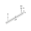 Підвісний світильник з накладною базою PRISMA LINE, L1185mm, H35mm, W15mm, LED 25W, 3000K, 2530Lm, 40°, CRI>90, блок живлення 48V не в комплекті, IP20, латунь, зображення 2