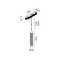 Підвісний світильник IN_LINE TUB S P 200, D30mm, H200mm, CREE LED 7W, 610Lm, 3000K, 50°, CRI>90, 48V, 2-х групний, Вкл./Викл., IP20, титановий/чорний, зображення 2