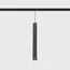 Підвісний світильник IN_LINE TUB S P 300, D30mm, H300mm, CREE LED 7W, 3000K, 610Lm, 50°, CRI>90, 48V, 2-х групний, Вкл./Викл., IP20, титановий/чорний