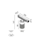 Прожектор IN_LINE TUB M A 90, D52mm, H90mm, CREE LED 10.8W, 4000K, 1120Lm, 50°, CRI>90, 48V, 2-х групний, Вкл./Викл., IP20, титановий/чорний, изображение 2