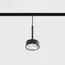 Підвісний світильник IN_LINE SOL MINI P, D75mm, H135mm, LED 7W, 610Lm, 4000K, 24°, CRI>90, 48V, 2-х групний, Вкл./Викл., IP20, чорний