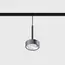 Підвісний світильник IN_LINE SOL MINI P, D75mm, H135mm, LED 7W, 610Lm, 4000K, 24°, CRI>90, 48V, 2-х групний, Вкл./Викл., IP20, діамантово-чорний/чорний